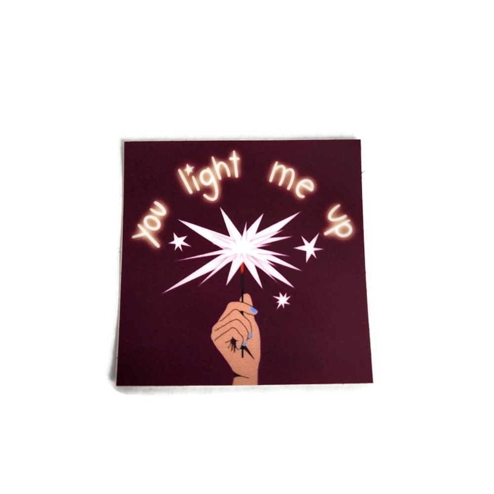 Sticker: You Light Me Up - 2" Sparkler in Hand